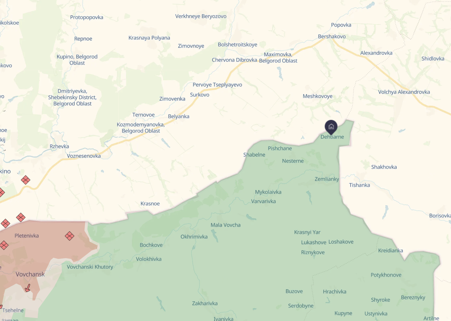Russian forces attempt border breakthrough near Dehtiarne in Ukraine's Kharkiv region